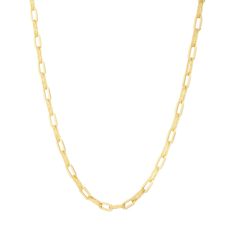 Diamond Cut Oval Layered Chain in 14K Yellow Gold, 18" – Image 1 of 3
