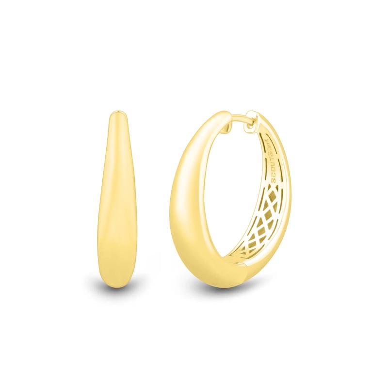 Graduated Round Hoop Earrings in Vermeil, 25MM – Image 1 of 3