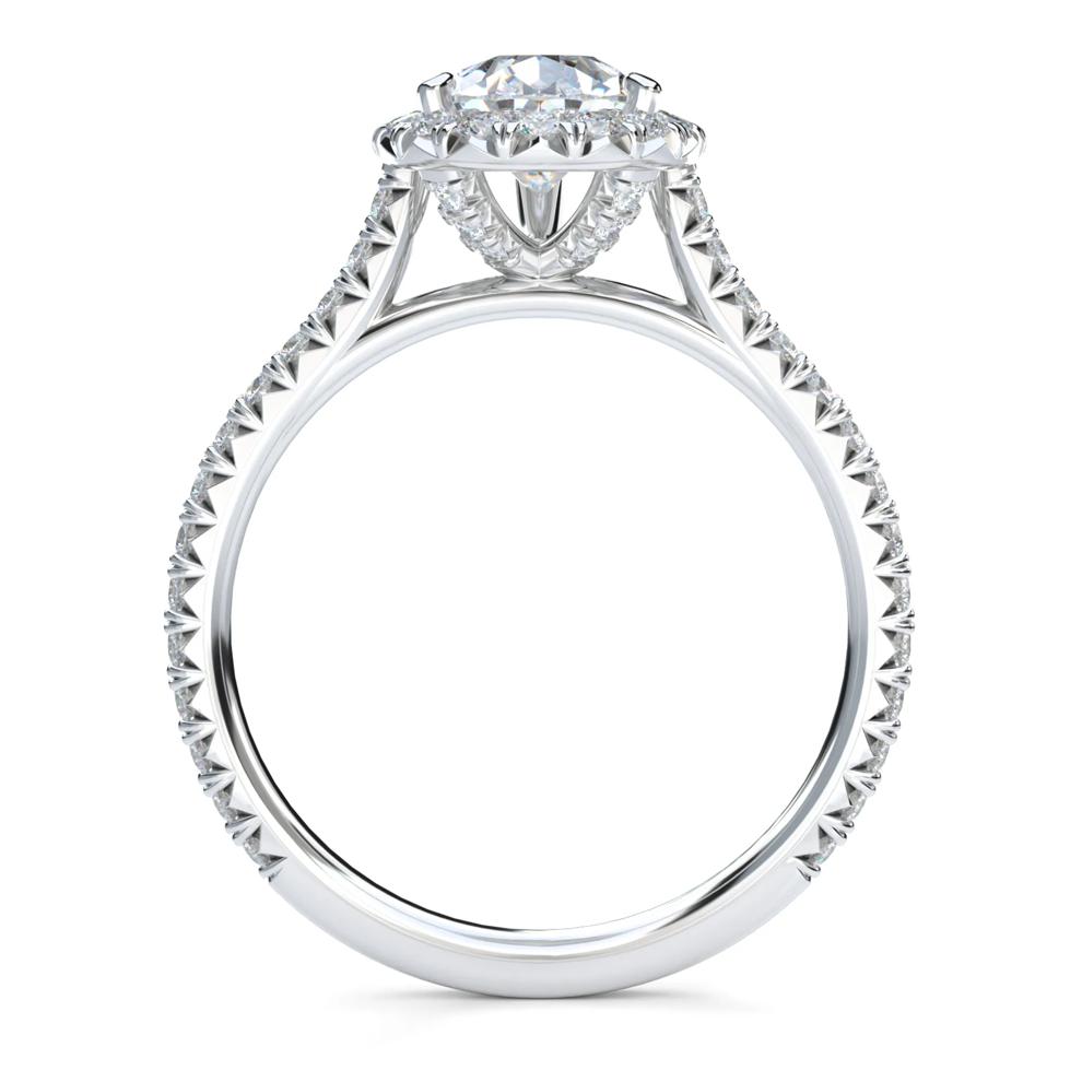 Pear-Shaped Diamond Halo Engagement Ring in Platinum (1-1/2 ct. tw.) – Image 2 of 5