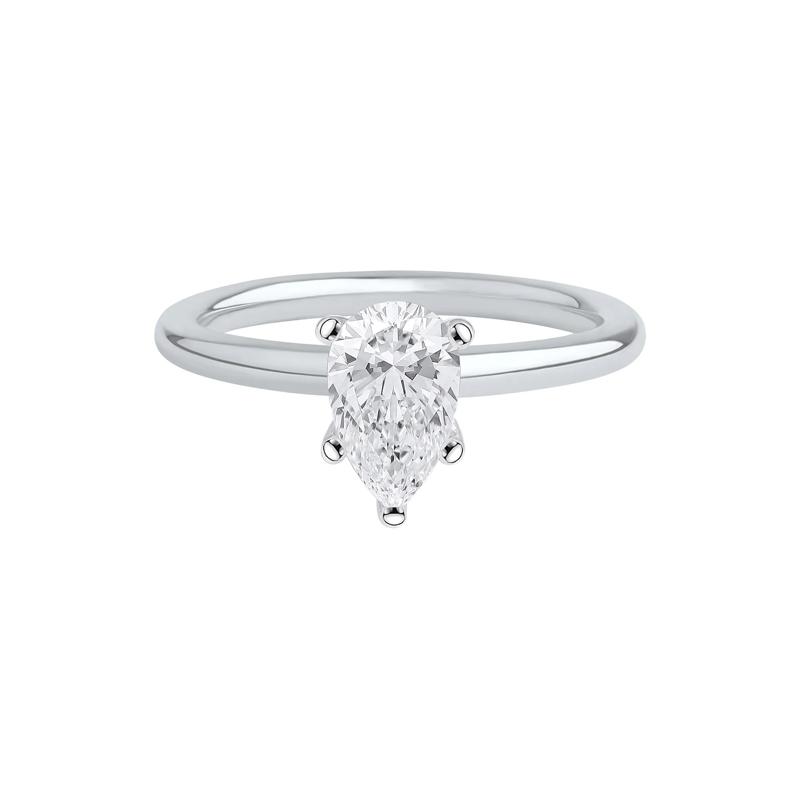 Pear-Shaped Lab Grown Diamond Solitaire Ring in Platinum (1 ct. tw.) – Image 1 of 4