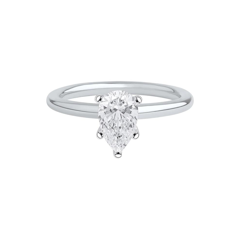 Pear-Shaped Lab Grown Diamond Solitaire Ring in Platinum (1 ct. tw.) – Image 1 of 4