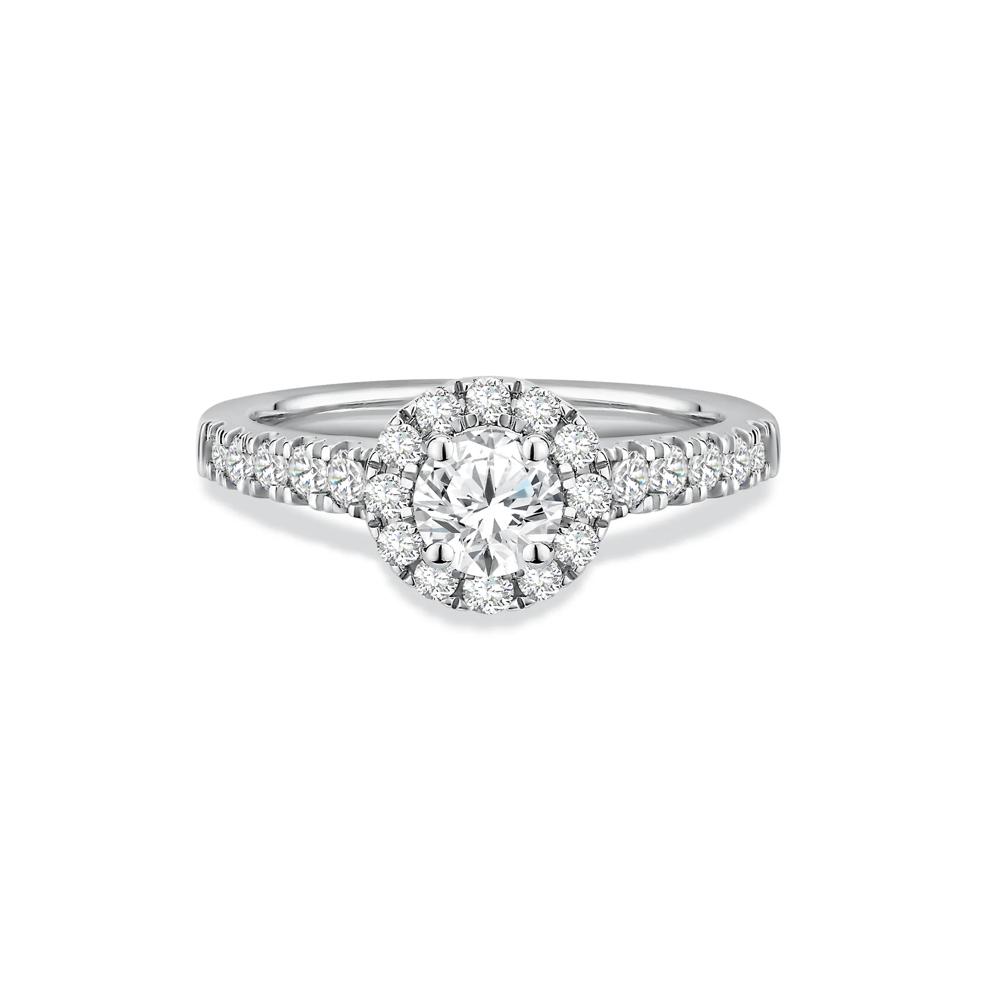 Diamond Round Center Engagement Ring in 14K White Gold (1 1/4 ct. tw.) – Image 1 of 4