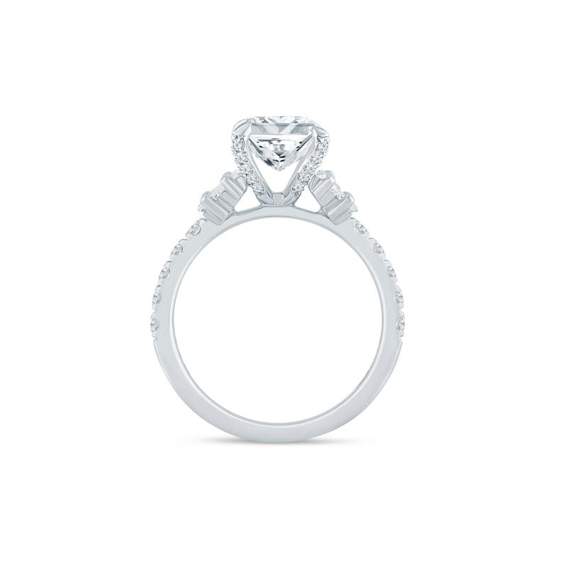 Josette Lab Grown Diamond Radiant-Cut Bridal Set in 14K White &amp; Yellow Gold &#40;4 ct. tw.&#41; – Image 2 of 3