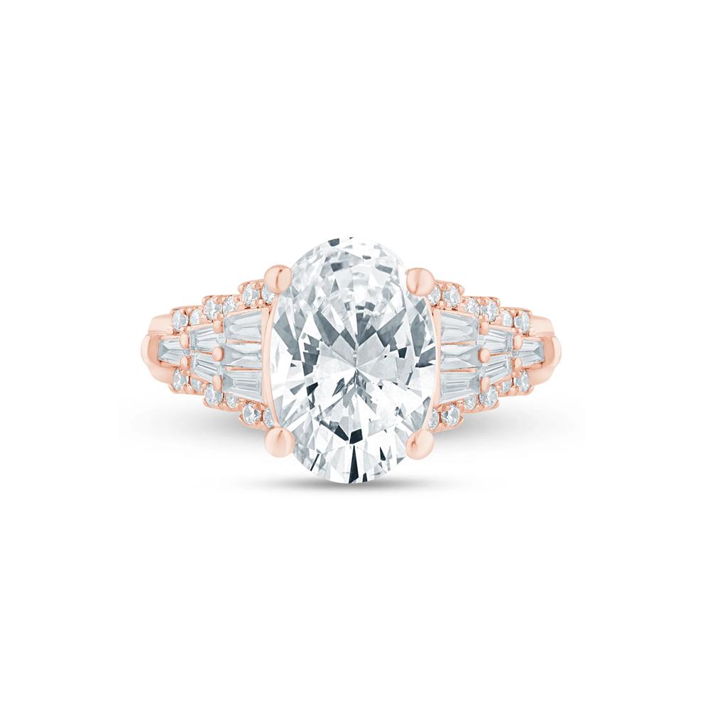 Lab Grown Diamond Oval Engagement Ring in 14K Rose Gold (3 /12 ct. tw.) – Image 1 of 3