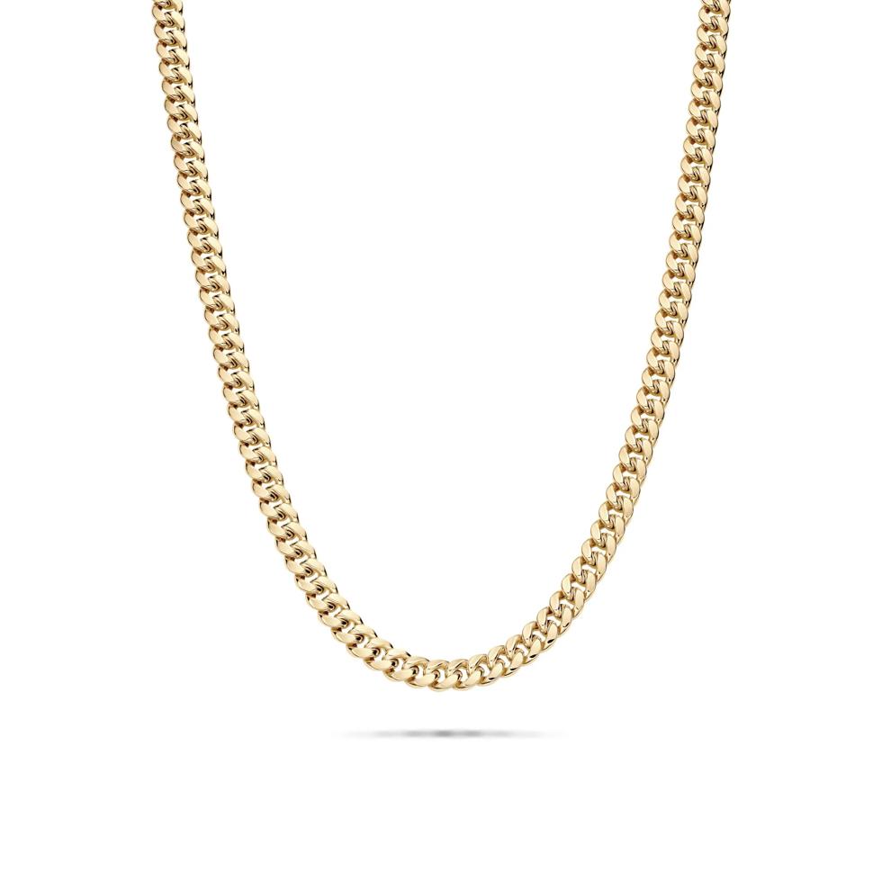 Men's Miami Cuban Link Chain in 14K Yellow Gold, 6.1MM, 24" – Image 1 of 5