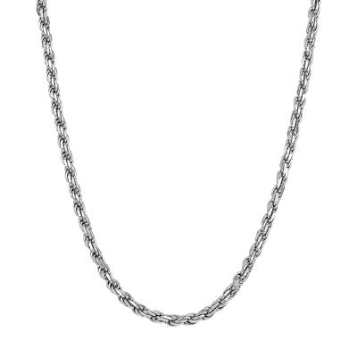 Rope Chain in Sterling Silver, 22"