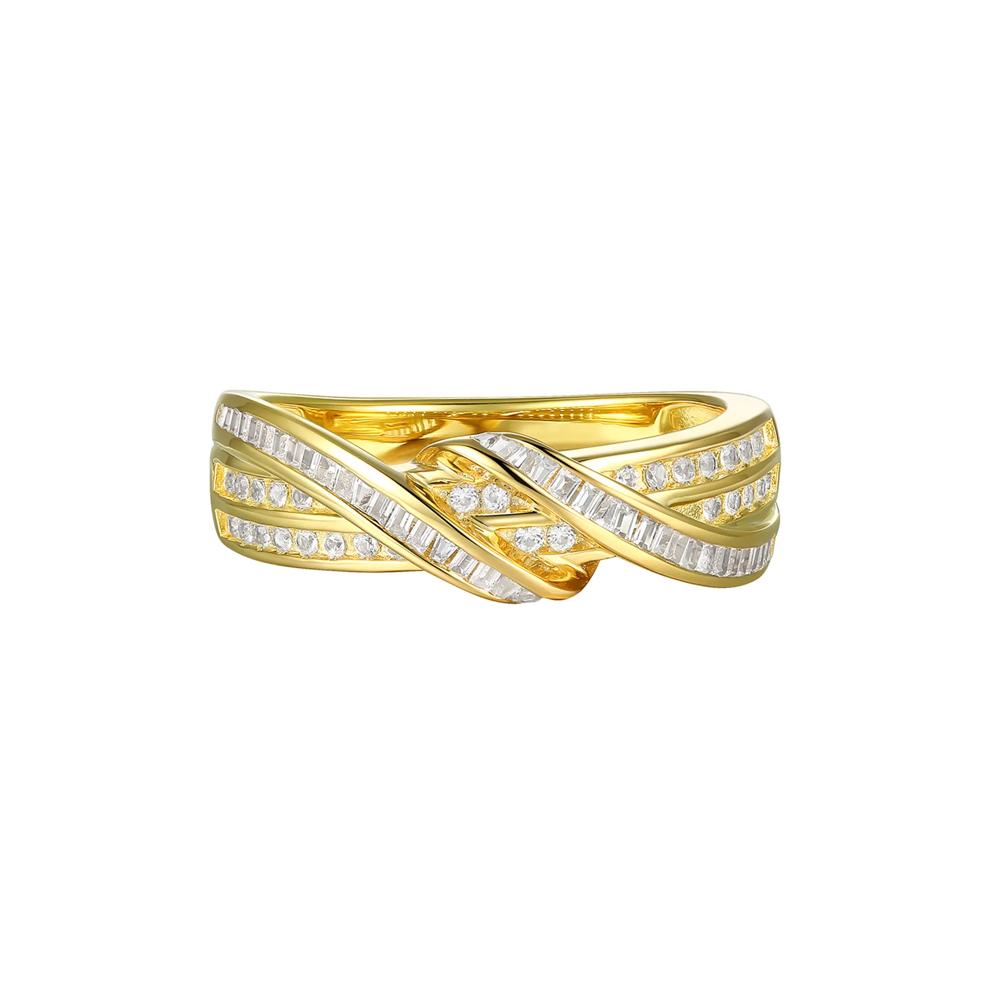 Baguette &amp; Round Diamond Ring in 10K Yellow Gold (1/3 ct. tw.) – Image 1 of 3
