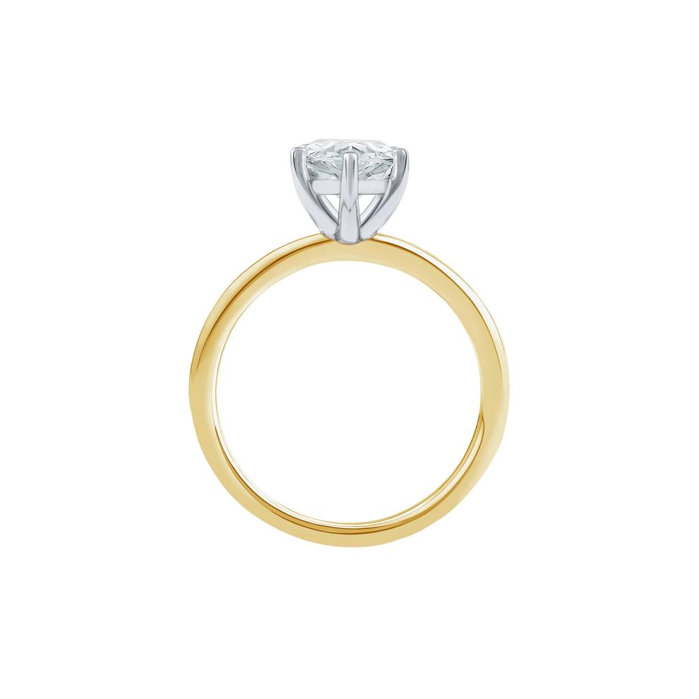 Lab Grown Diamond Pear-Shaped Solitaire Engagement Ring in 14K Yellow Gold (2 ct.) – Image 2 of 4