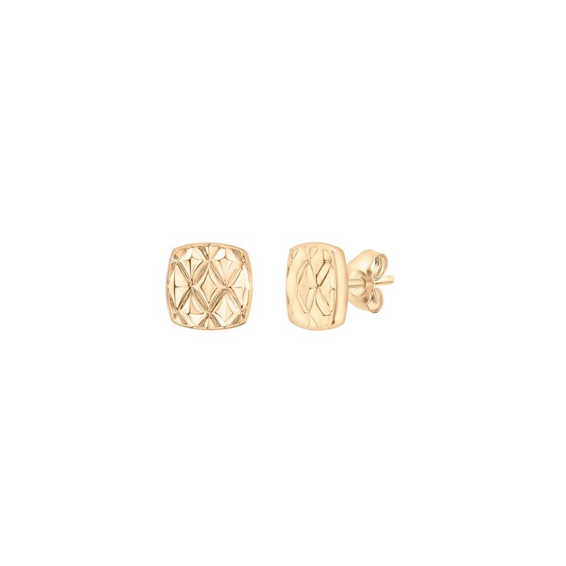 Cushion Quilt Stud Earrings in Vermeil, 9.6MM – Image 1 of 3