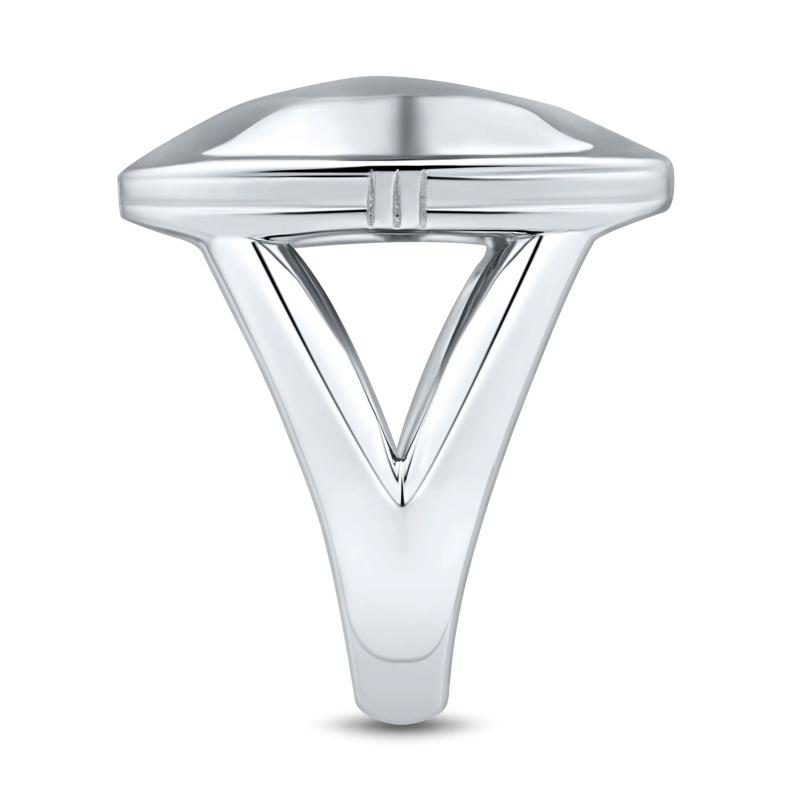 Hammered Oval Ring in Sterling Silver – Image 3 of 3