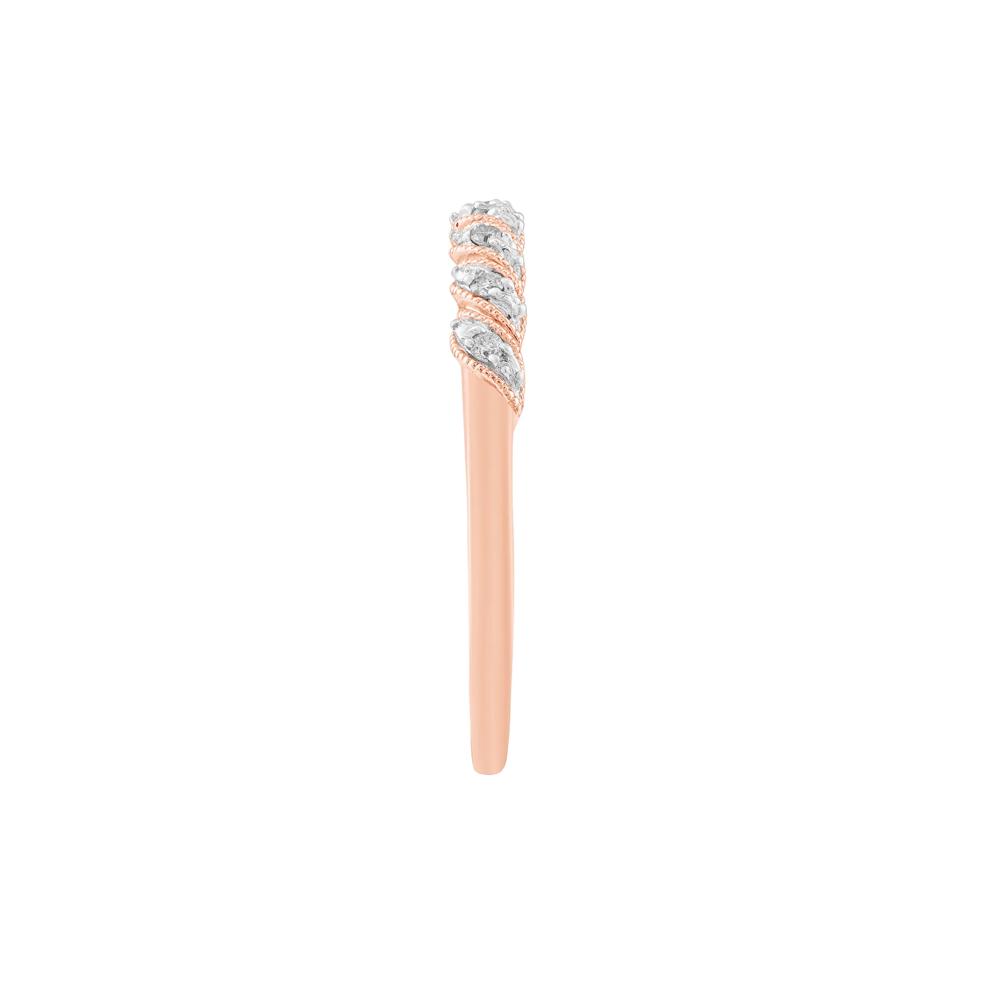 Diamond Accent Twist Stack Band in 10K Rose Gold – Image 3 of 3