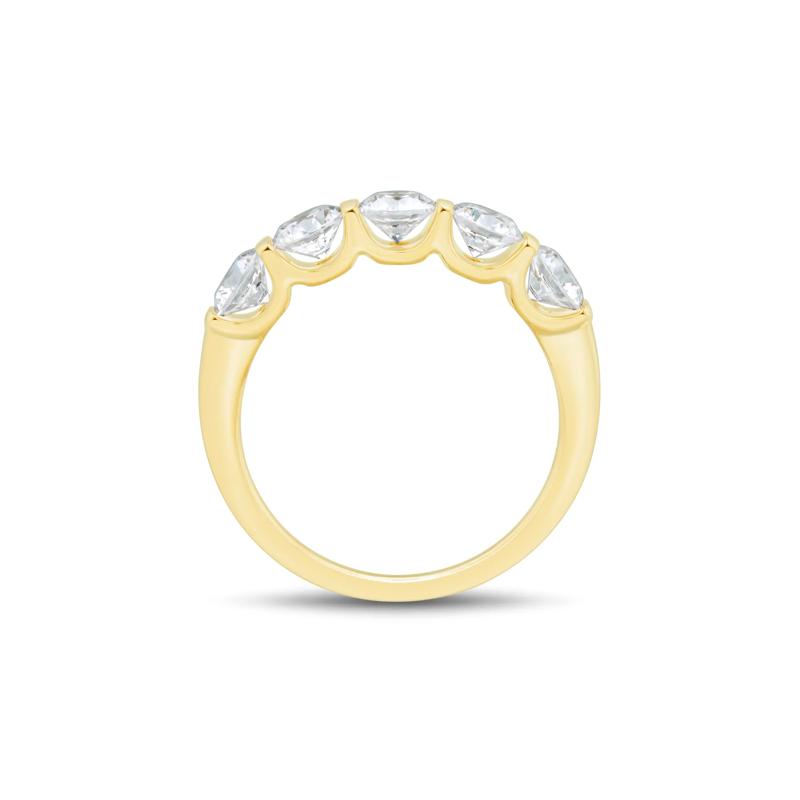 Lab Grown Diamond Bar Set Band in 14K Yellow Gold &#40;1 1/2 ct. tw.&#41; – Image 2 of 3
