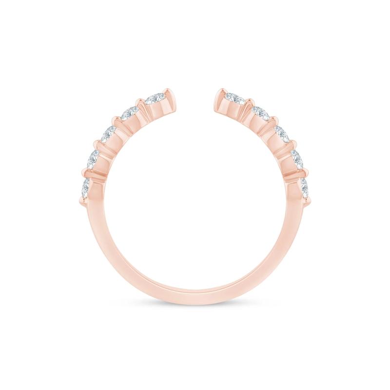 Lab Grown Diamond Open Anniversary Band in 14K Rose Gold (1/3 ct. tw.) – Image 2 of 3