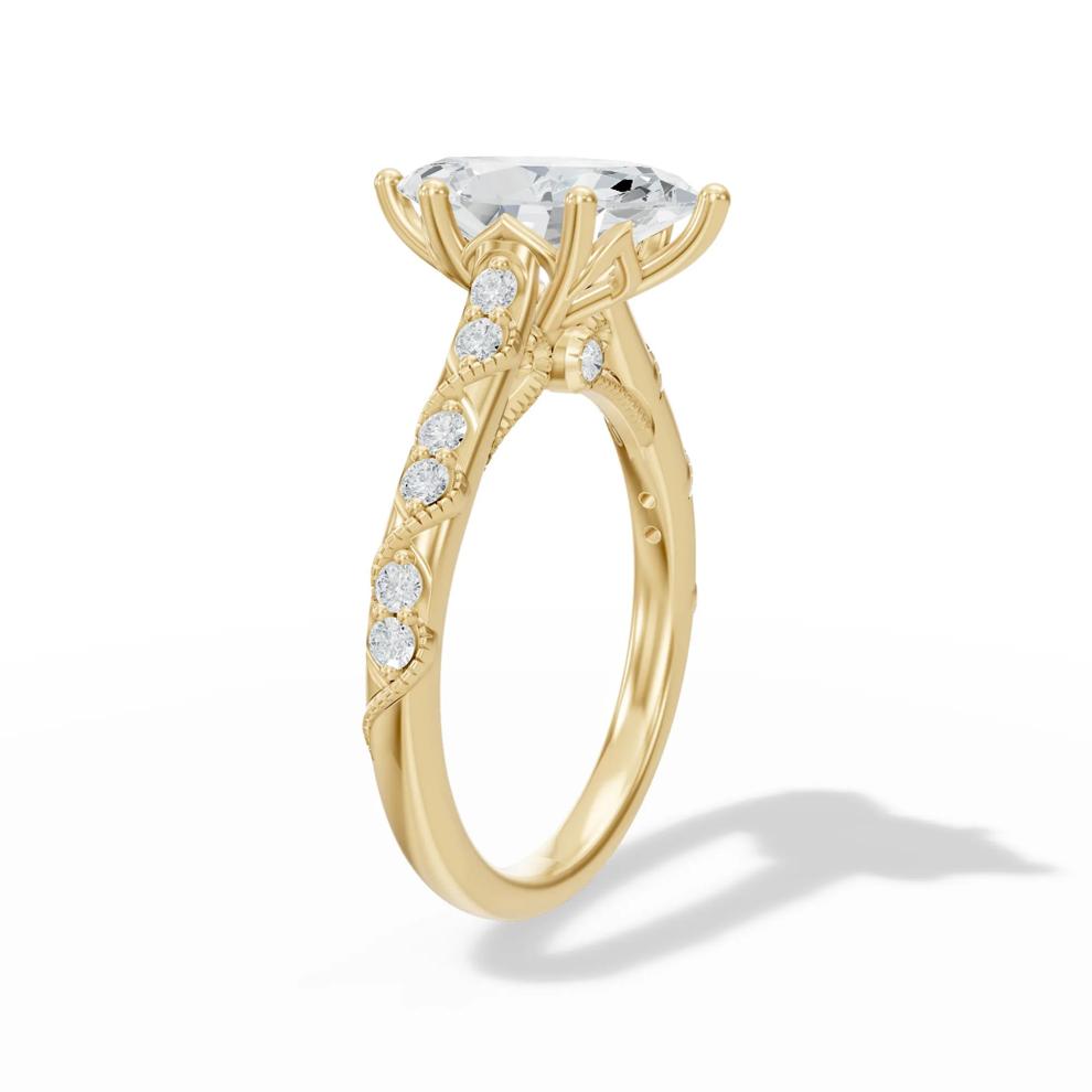 Lab Grown Diamond Marquise Center Engagement Ring in 14K Yellow Gold (1 3/4 ct. tw.) – Image 3 of 4
