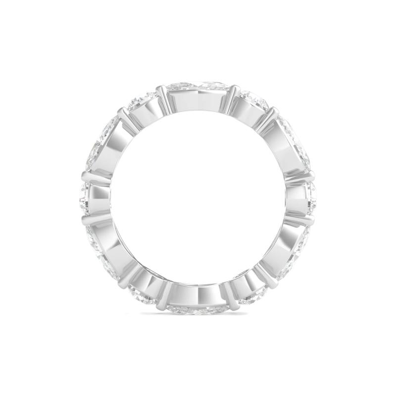 Round and Marquise Lab Grown Diamond Eternity Band in Platinum &#40;3 ct. tw.&#41; – Image 2 of 3