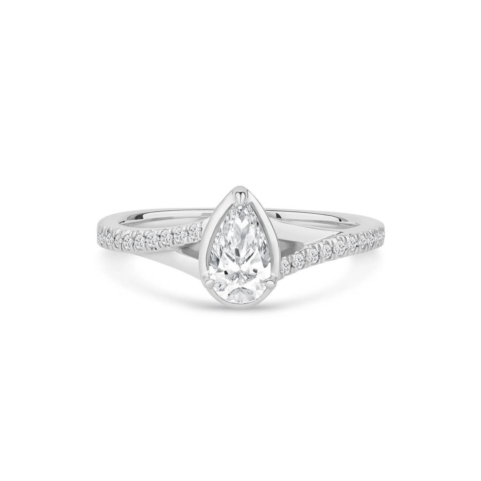 Pear-Shaped Diamond Engagement Ring in 14K White Gold (5/8 ct. tw.) – Image 1 of 4