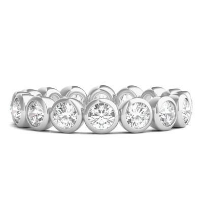 Round Lab Grown Diamond Bezel-Set Eternity Band in 14K White Gold (2 ct. tw.)
