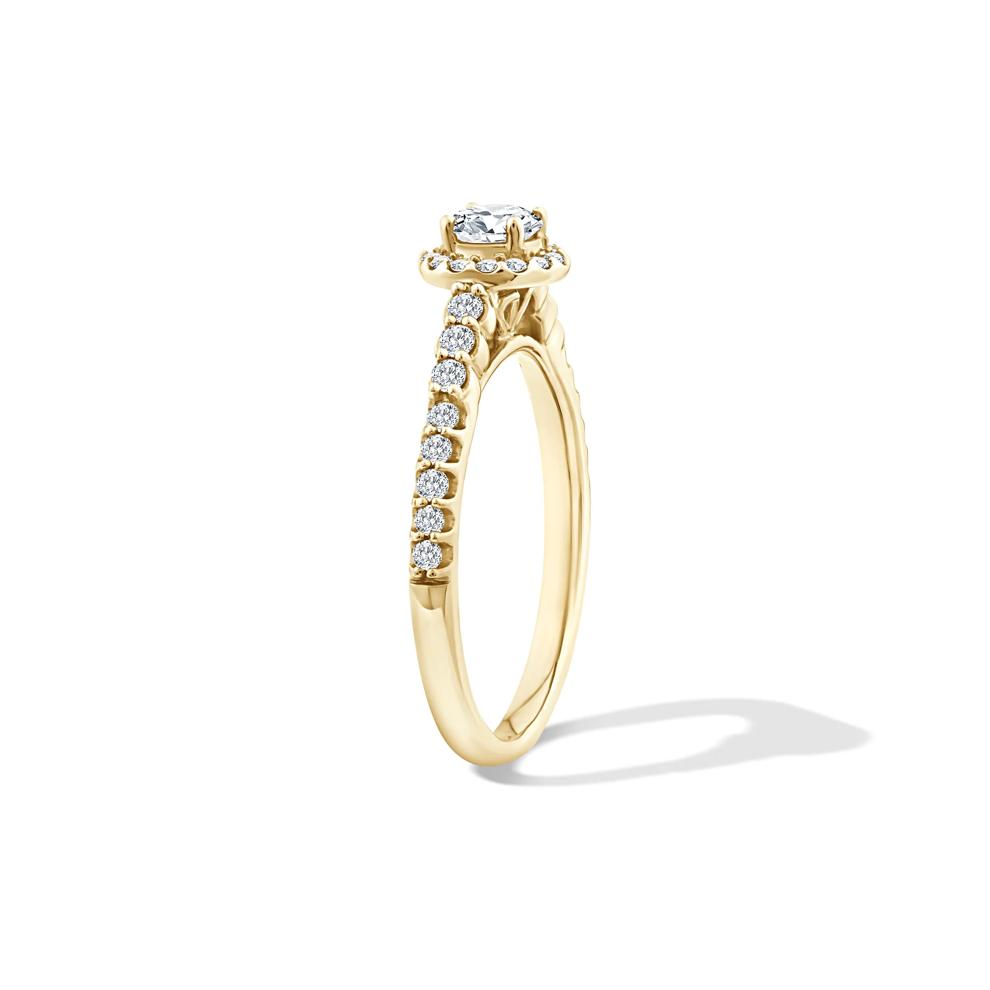 Diamond Round Engagement Ring in 10K Yellow Gold (5/8 ct. tw.) – Image 3 of 4