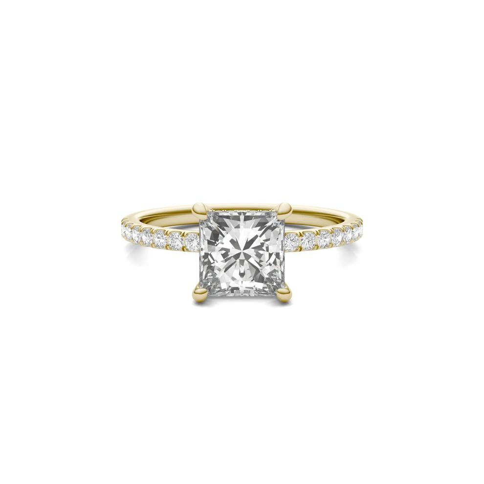 Princess-Cut Moissanite Ring in 14K Yellow Gold (1 3/4 ct. dew) – Image 5 of 6