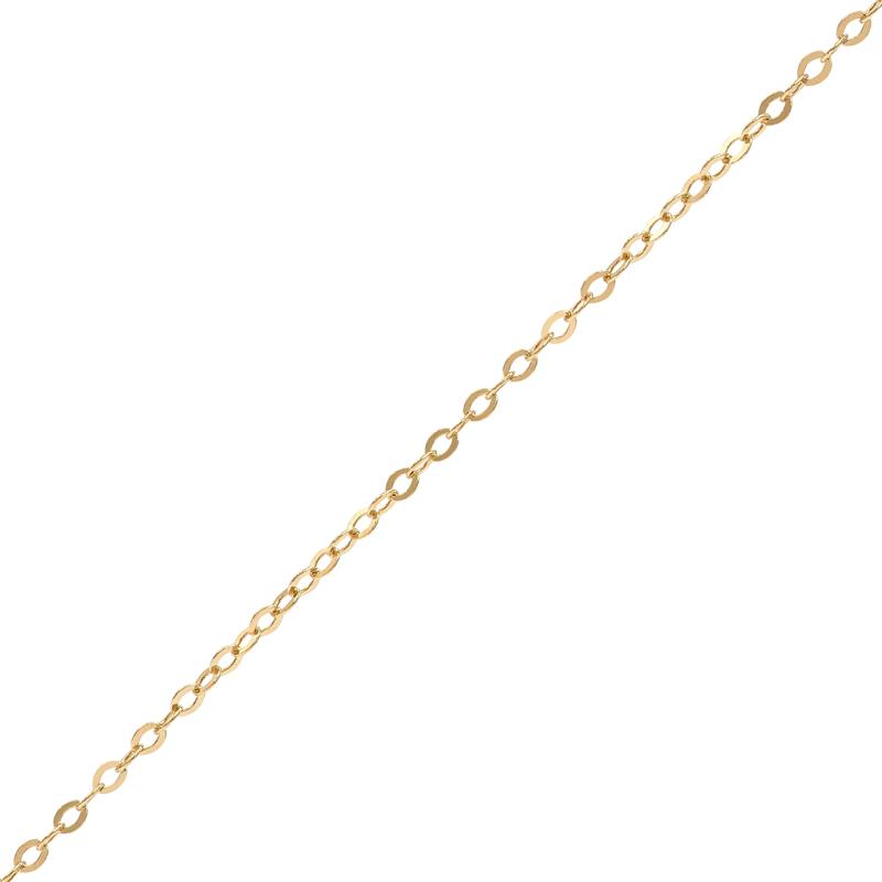 Hammered Fantasy Cable Chain in 14K Yellow Gold, .70MM, 18&quot; – Image 2 of 3