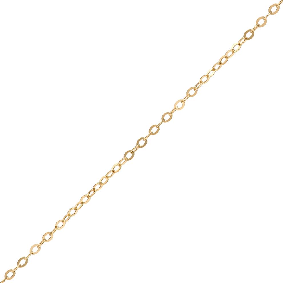 Hammered Fantasy Cable Chain in 14K Yellow Gold, .70MM, 18" – Image 2 of 3