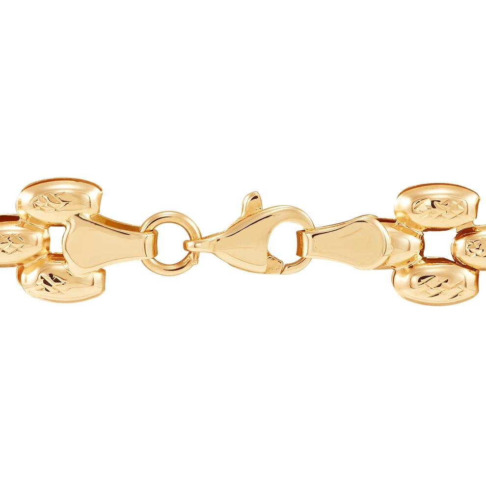 Polished Diamond-Cut Stampato Panther Chain in 14K Yellow Gold, 18&rdquo;  – Image 3 of 3