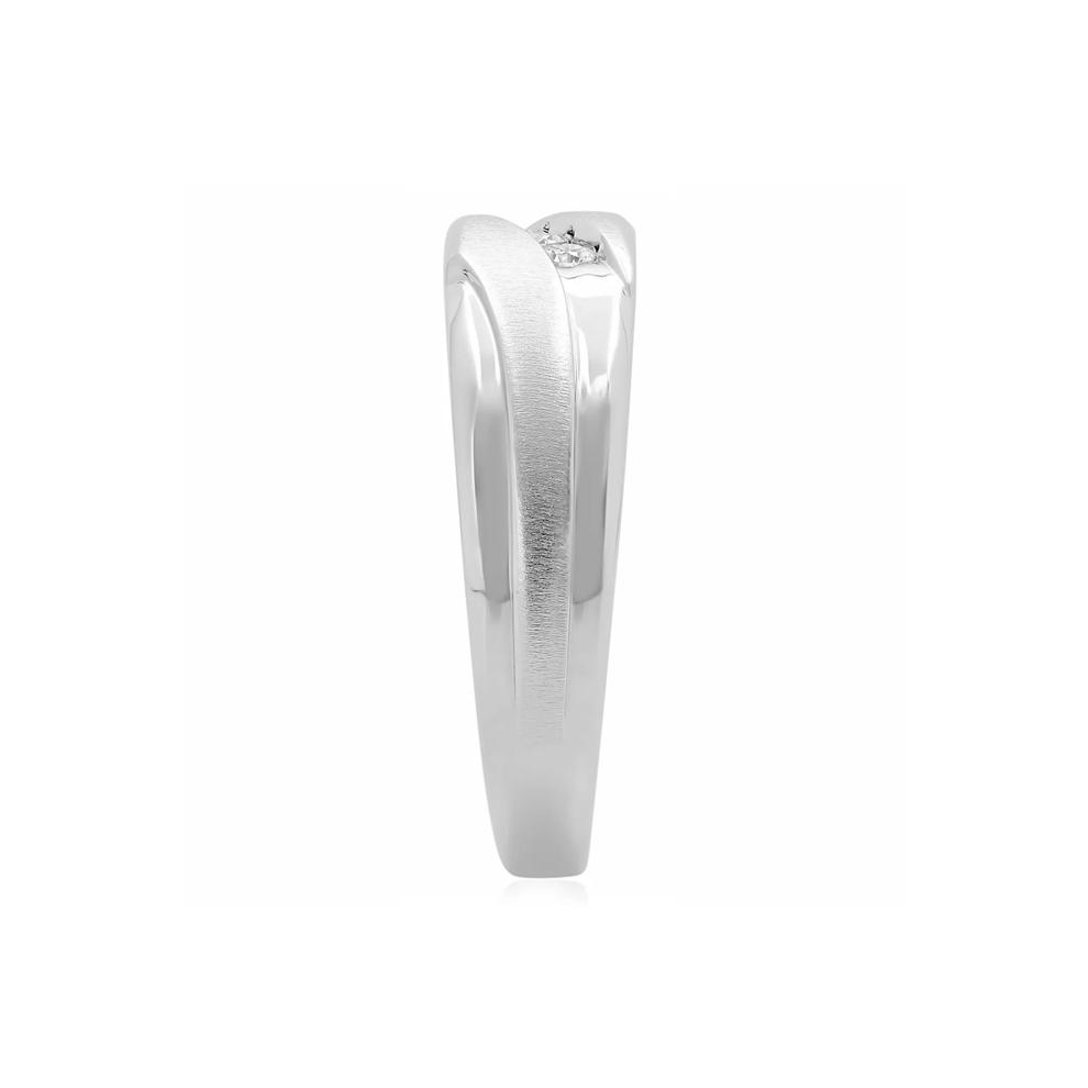 Men's 1/10 ct. tw. Diamond Band in 10K White Gold – Image 3 of 3