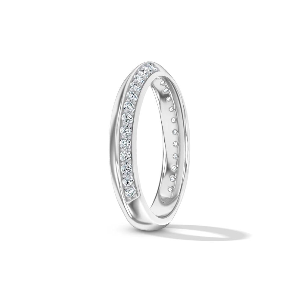 Lab Grown Diamond Knife-Edge Anniversary Band in 10K White Gold (1/3 ct. tw.) – Image 3 of 4