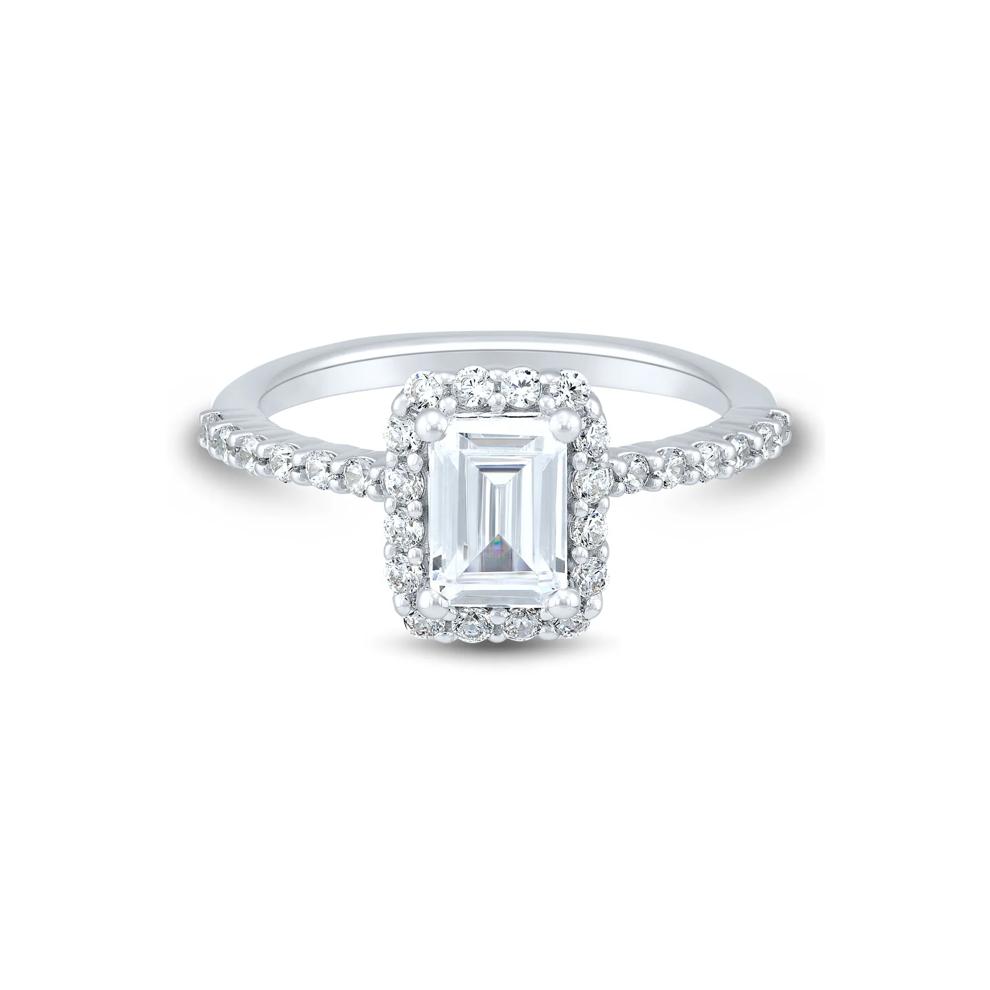 Lab Grown Diamond Emerald-Cut Engagement Ring in 14K White Gold (1 3/4 ct. tw.) – Image 1 of 3
