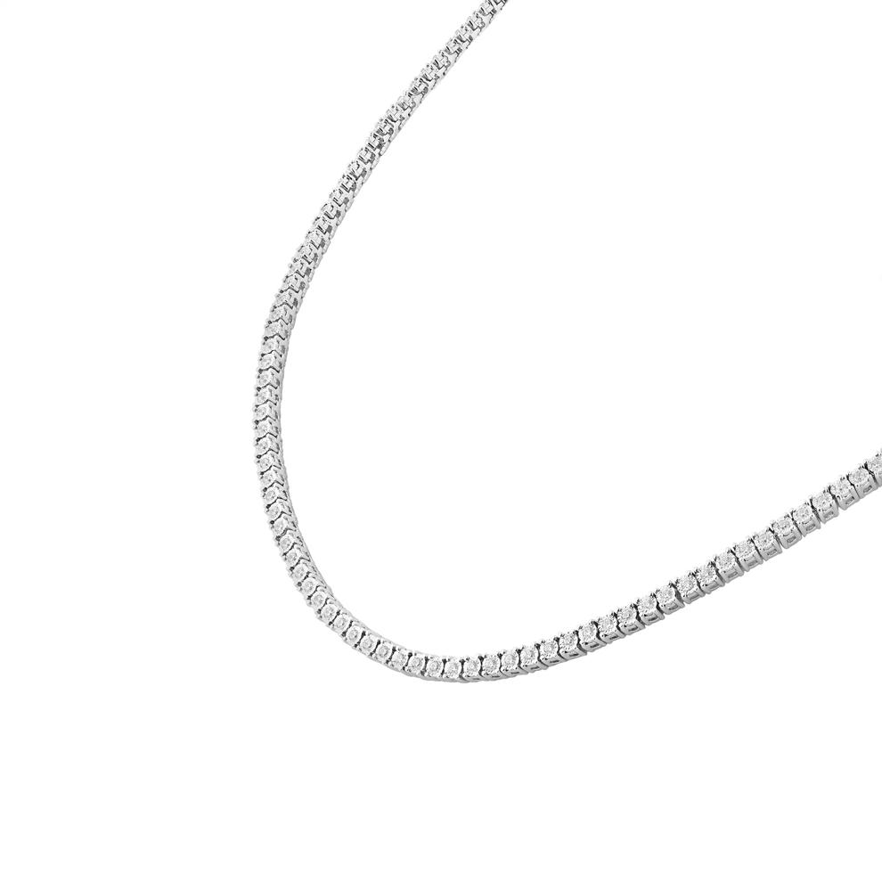 Men's Diamond Tennis Necklace in Sterling Silver, 20" (3 ct. tw.) – Image 3 of 4