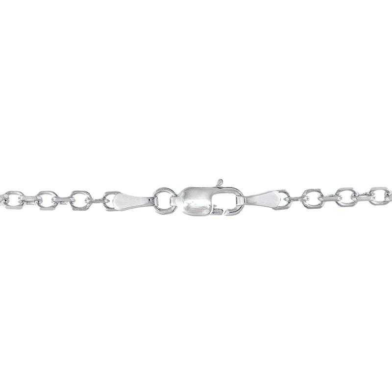 Solid Diamond-Cut Cable Chain in 14K White Gold, 2.6MM, 18&rdquo; – Image 3 of 4