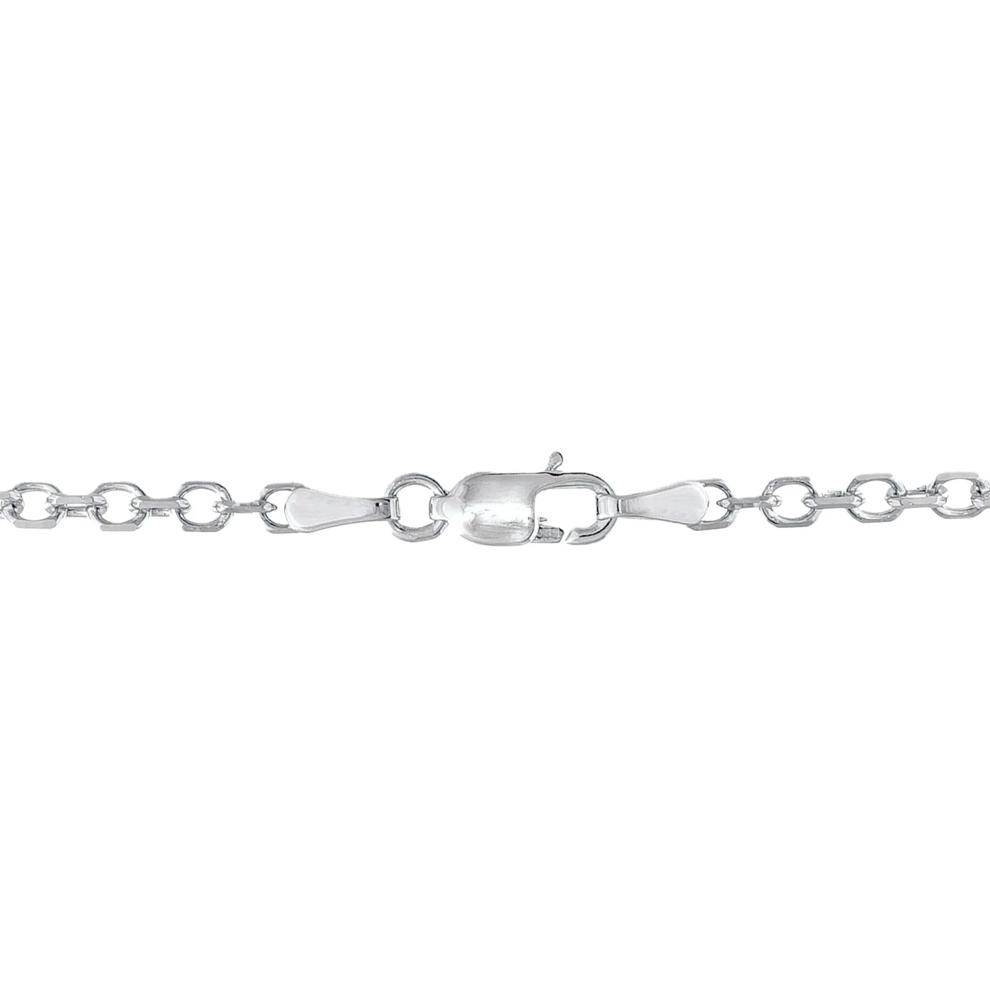 Solid Diamond-Cut Cable Chain in 14K White Gold, 2.6MM, 18&rdquo; – Image 3 of 4