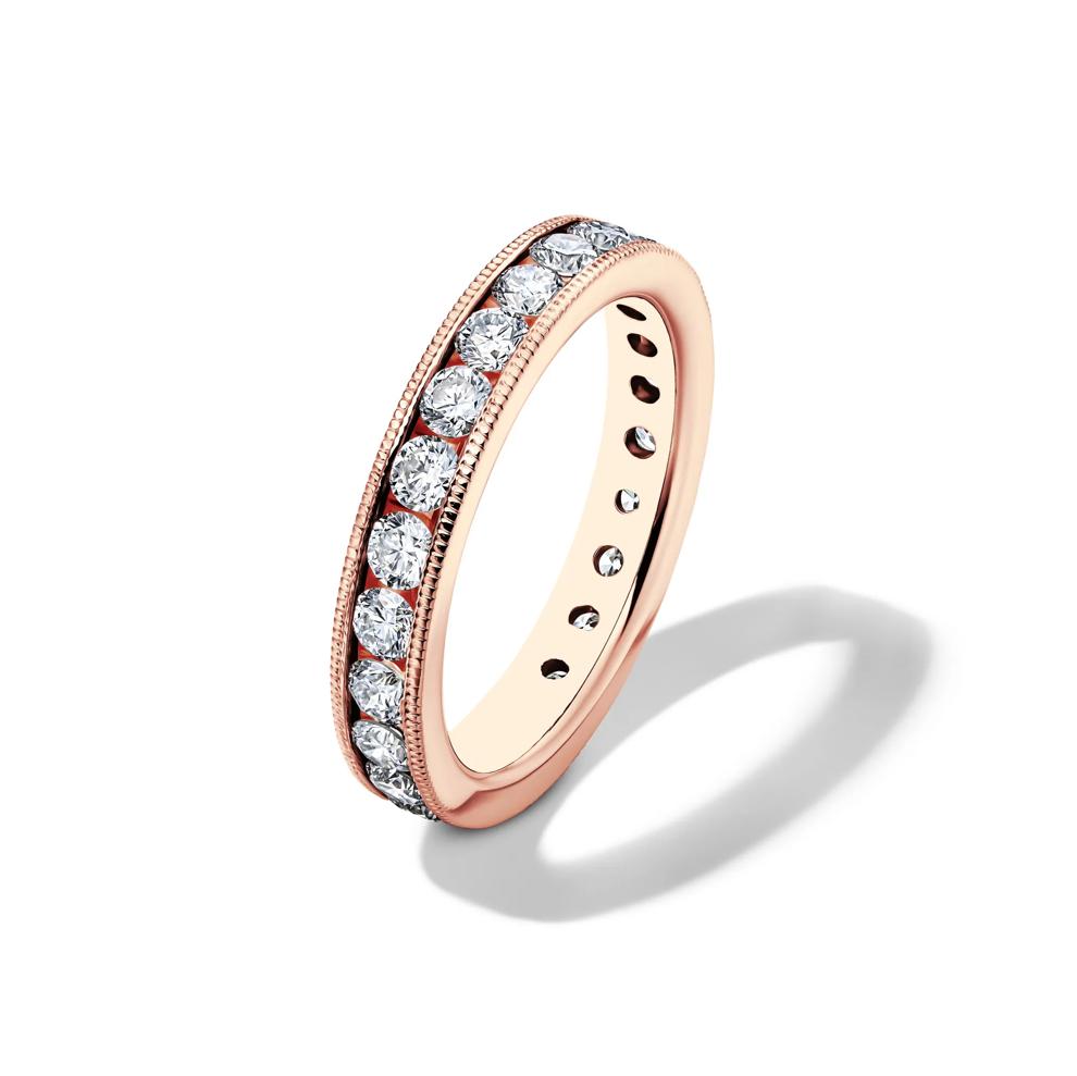 Diamond Channel Milgrain Eternity Band in 14K Rose Gold (1 5/8 ct. tw.) – Image 4 of 4