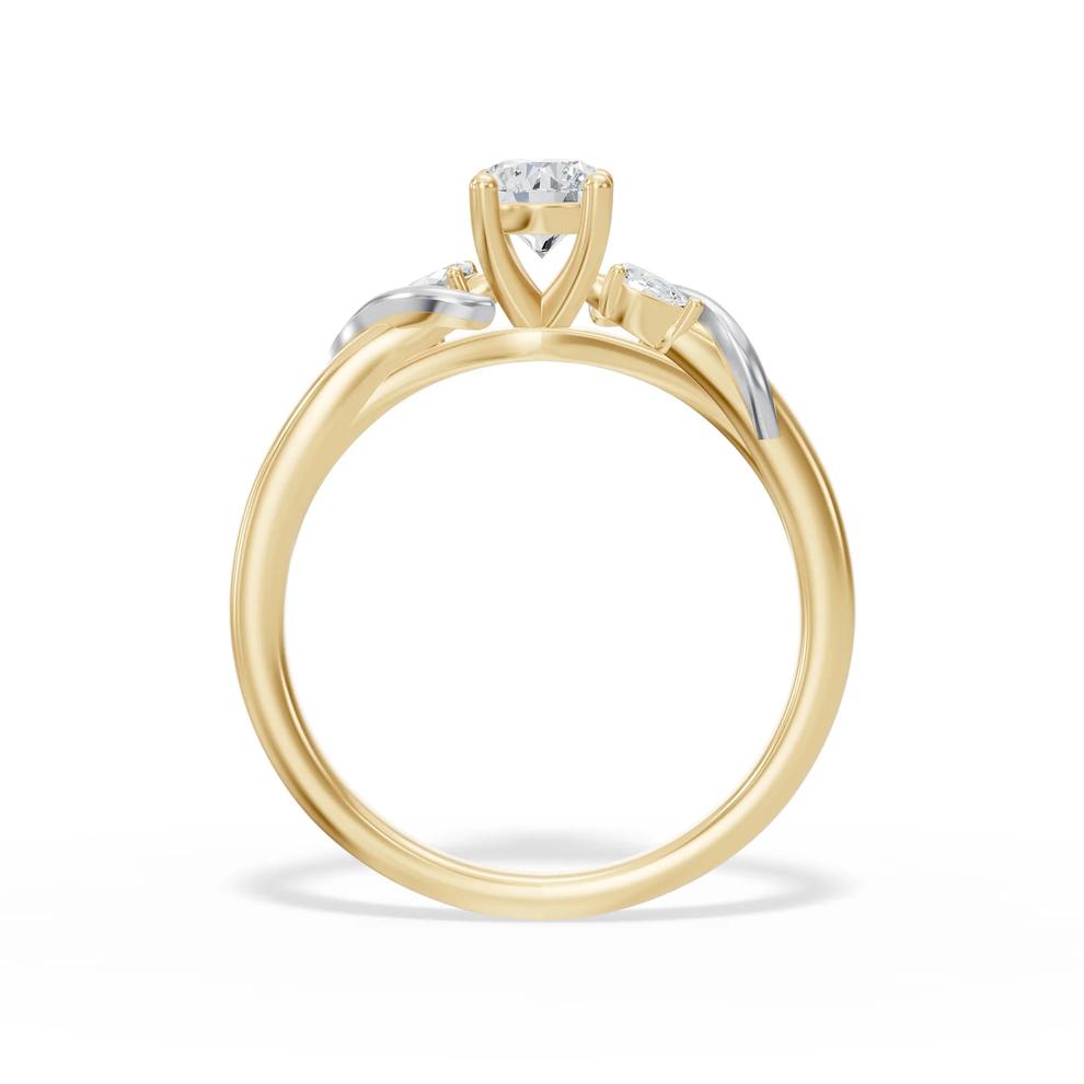 Diamond Oval Engagement Ring in 14K Yellow Gold (5/8 ct. tw.) – Image 2 of 4