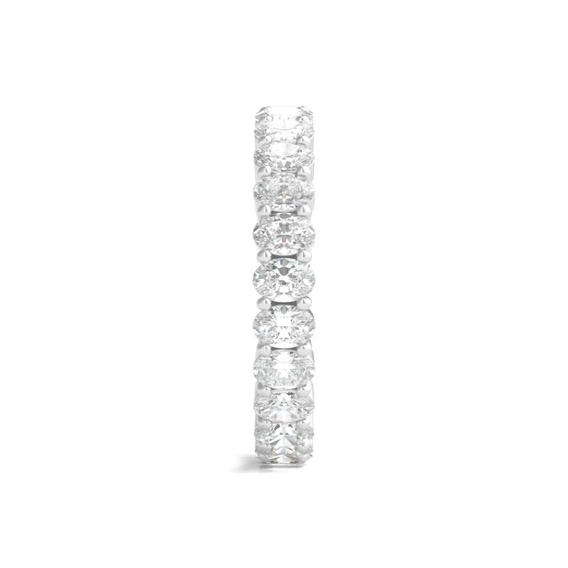 Lab Grown Oval Diamond Eternity Band in Platinum &#40;2 ct. tw.&#41; – Image 3 of 3