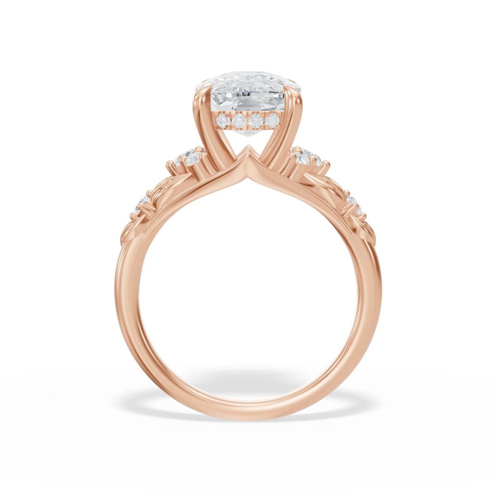 Lab Grown Diamond Elongated Cushion Center Engagement Ring in 14K Rose Gold (4 1/3 ct. tw.) – Image 2 of 4
