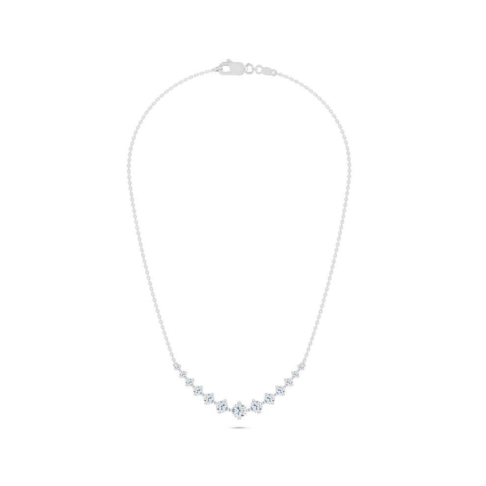 Lab Grown Diamond Prong-Set Front Necklace in 10K White Gold (1 ct. tw.) – Image 3 of 4