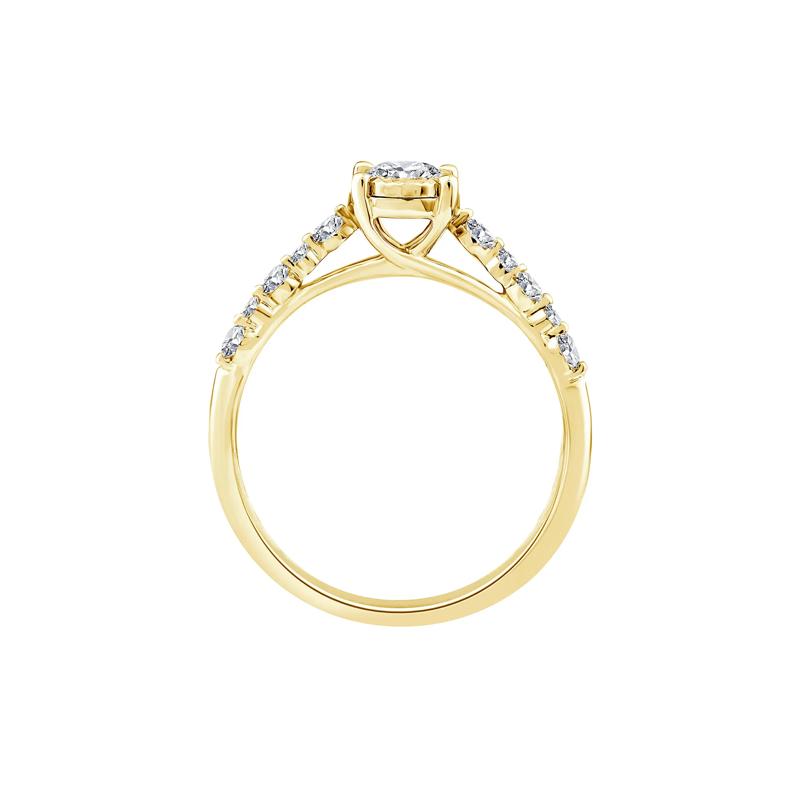 Lab Grown Diamond Promise Ring in 10K Yellow Gold (1/2 ct. tw.) – Image 2 of 3