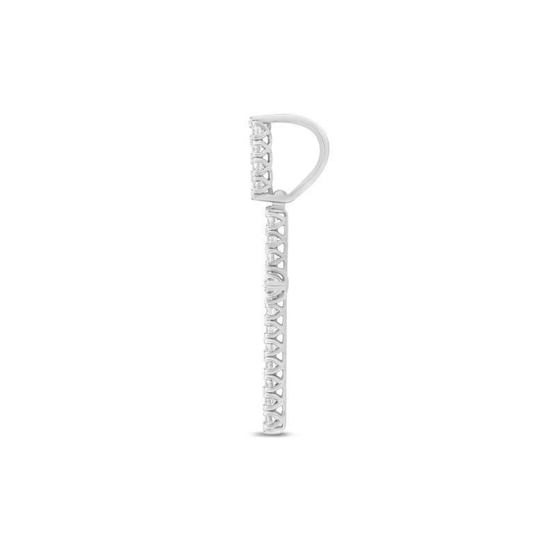 Lab Grown Diamond Cross Charm in 10K White Gold &#40;3 5/8&#41; – Image 2 of 2