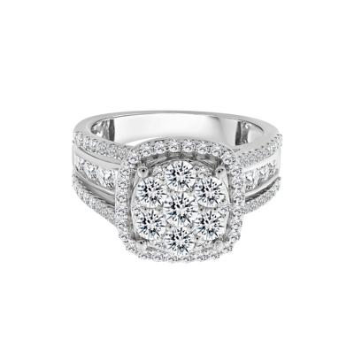 Diamond Composite Engagement Ring in 10K White Gold (2 ct. tw.)