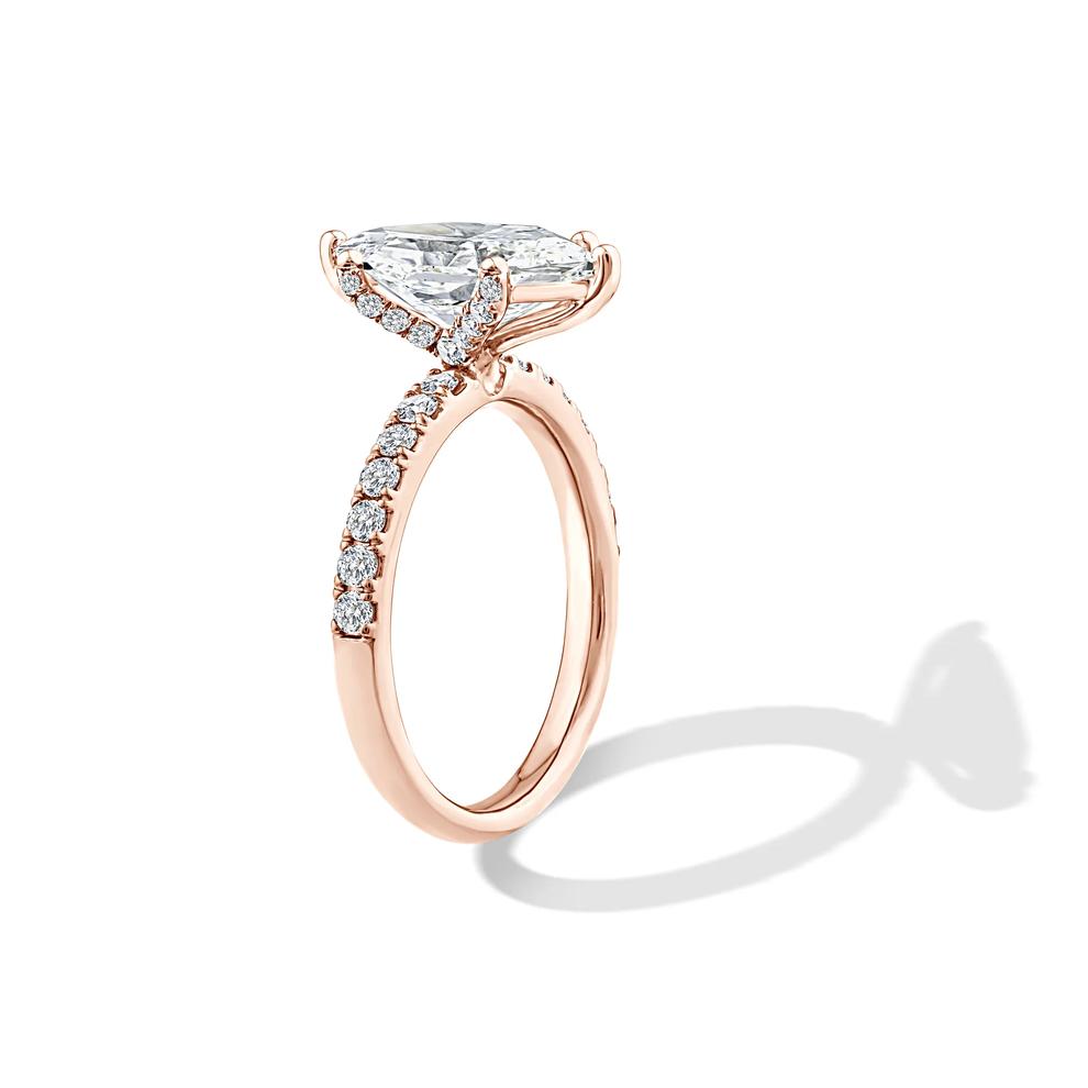 Lab Grown Diamond Dutch Marquise Engagement Ring in 14K Rose Gold (3 1/2 ct. tw.) – Image 3 of 4