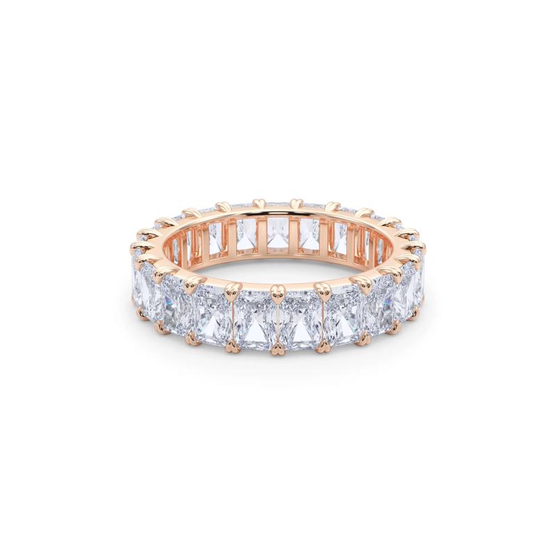 Lab Grown Diamond Radiant-Cut Eternity Band in 14K Rose Gold &#40;5 ct. tw.&#41; – Image 5 of 5