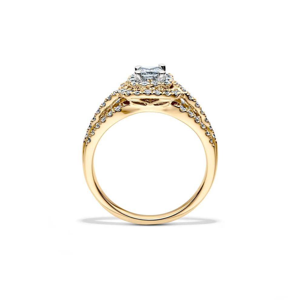 Diamond Double Halo Engagement Ring in 14K Yellow Gold (1 ct. tw.) – Image 2 of 4