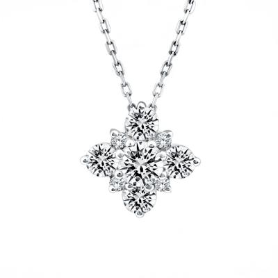 Lab Grown Diamond Starburst Pendant in 10K White Gold (7/8 ct. tw.)