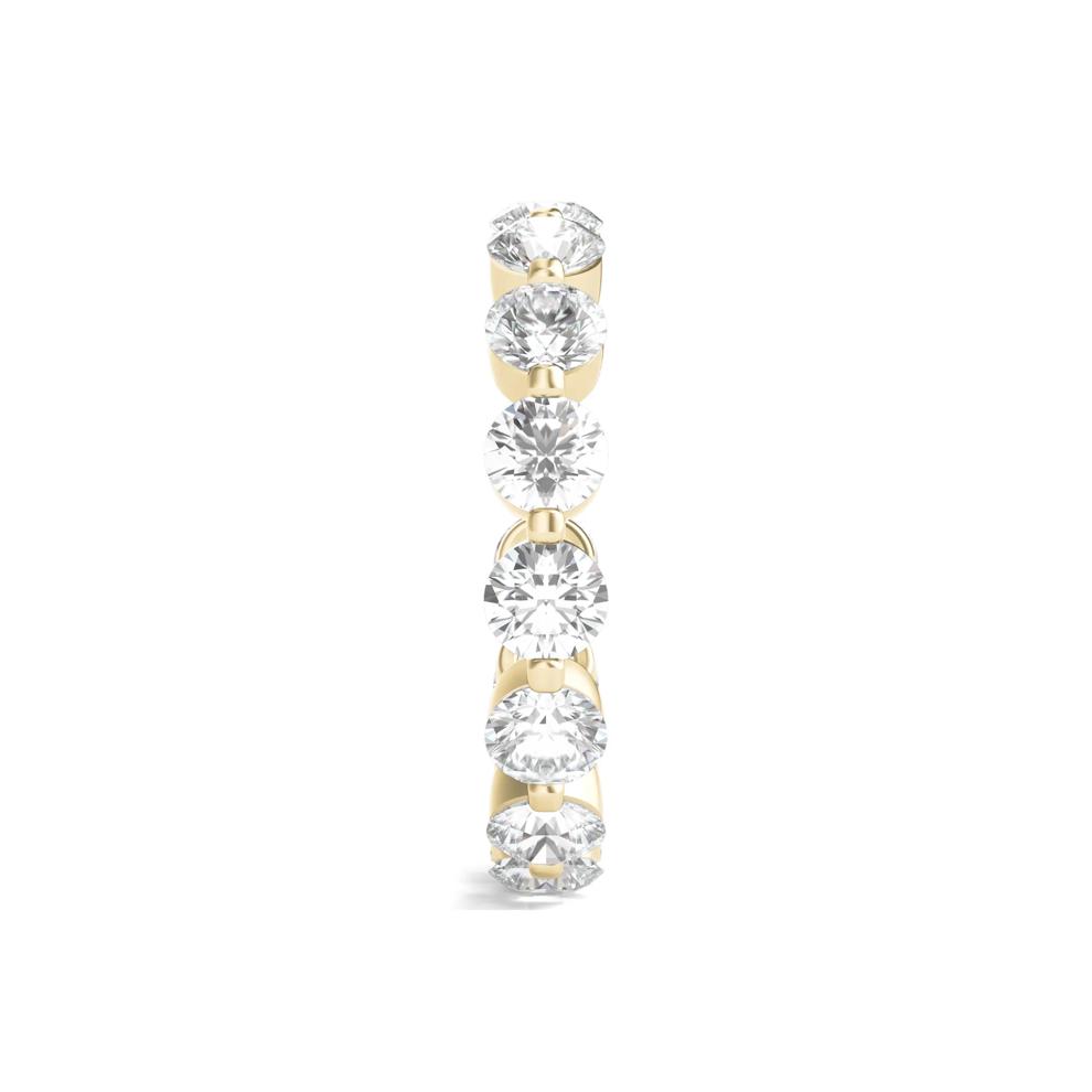 Round Brilliant-Cut Lab Grown Diamond Eternity Band in 14k Yellow Gold (3 ct. tw.) – Image 3 of 3