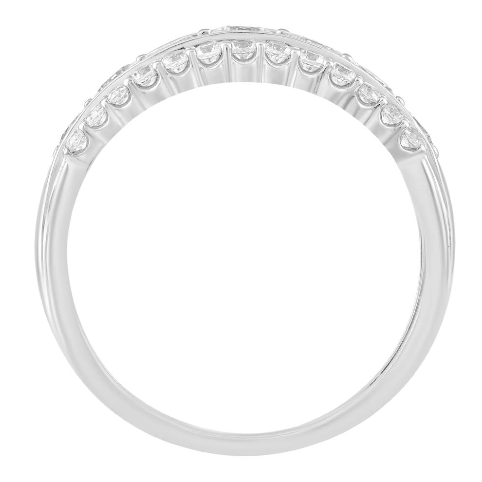 Diamond Multi-Row Wedding Band in 10K White Gold (1 ct. tw.) – Image 2 of 3