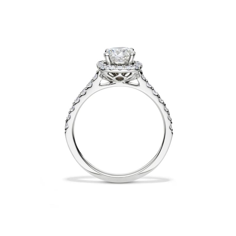 1 1/2 ct. tw. Diamond Halo Engagement Ring in 14K White Gold – Image 2 of 5