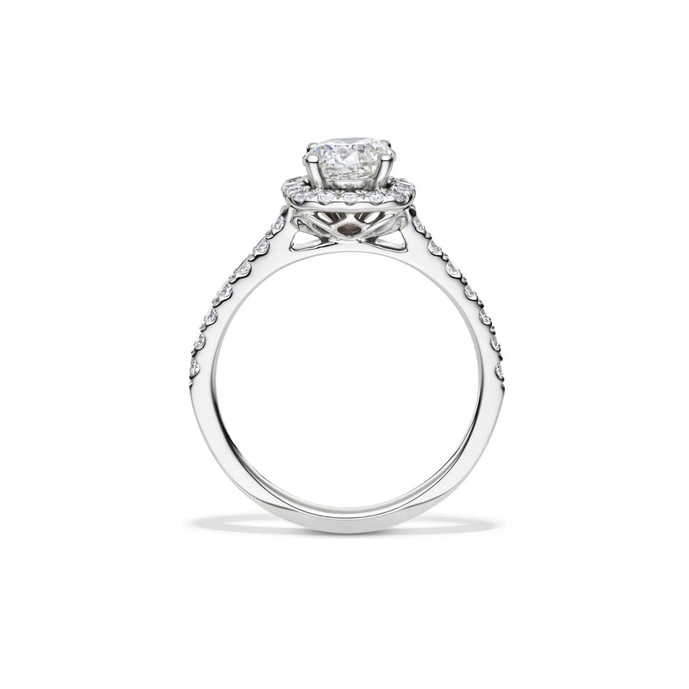 1 1/2 ct. tw. Diamond Halo Engagement Ring in 14K White Gold – Image 2 of 5