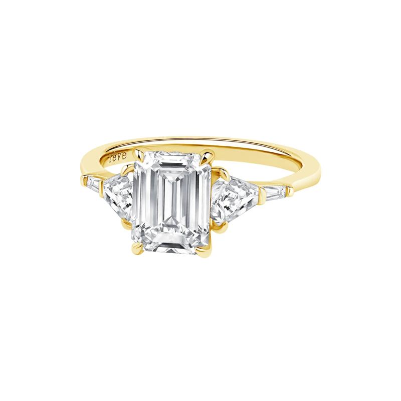 Arya Lab Grown Diamond Emerald-Cut Engagement Ring in 14K Yellow Gold &#40;2 7/8 ct. tw.&#41; – Image 5 of 5