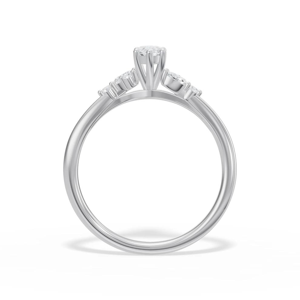 Diamond Marquise Engagement Ring in 14K White Gold (3/8 ct. tw.) – Image 2 of 4